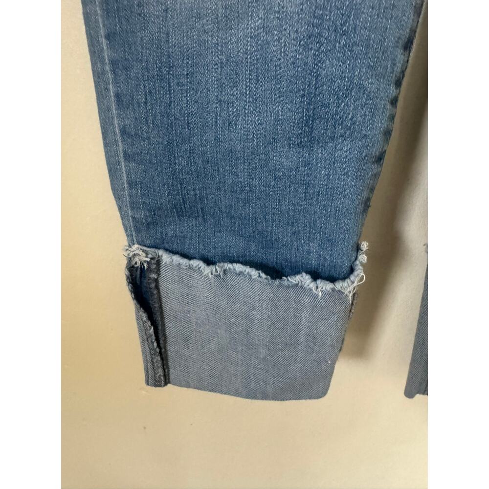 1822 Denim Taylor Jeans Size 4 Light Wash Cuffed Distressed High Rise - Picture 9 of 12